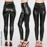 Black Faux Leather High Waist Leggings