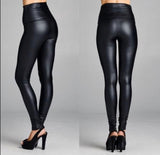 Black Faux Leather High Waist Leggings