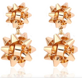 Christmas Bow Dangle Earrings - Christmas Bow earrings