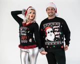 Matching Couples Ugly Christmas Sweaters 3D womens - Where my Ho's at? and Santa's Fav Ho - IN STOCK - ready to ship