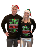 Naughty Ugly Christmas Sweater Womens - On the Naughty List - IN STOCK READY to SHIP