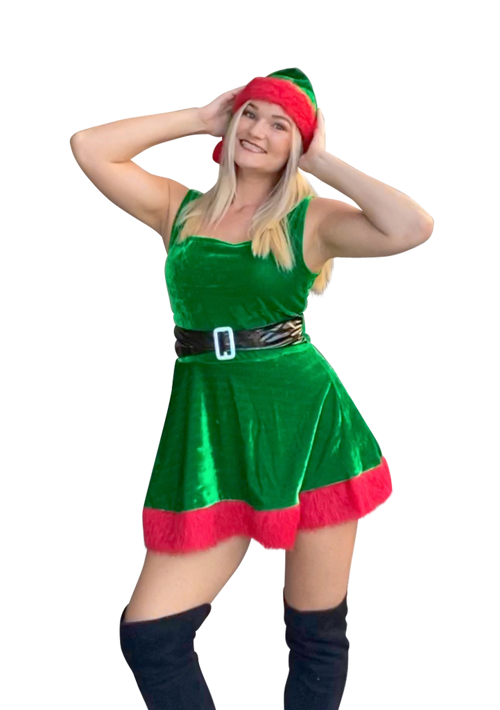 Sexy Christmas Elf Dress - Green Womens Elf Dress