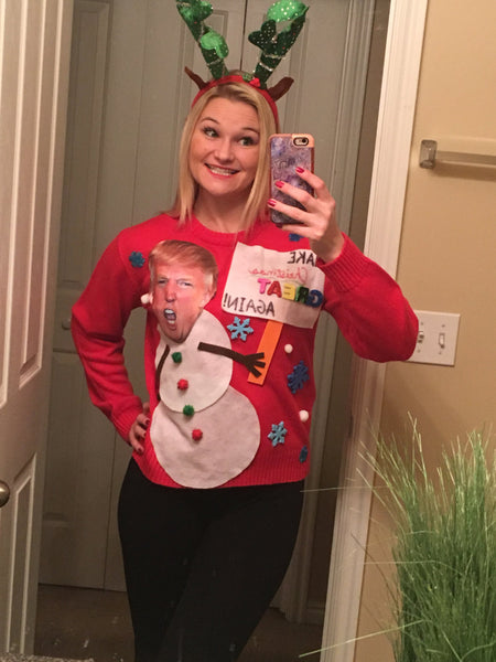 Ugly Christmas Sweater / Sweatshirt Donald Trump Sweater / Ugly Christ ...