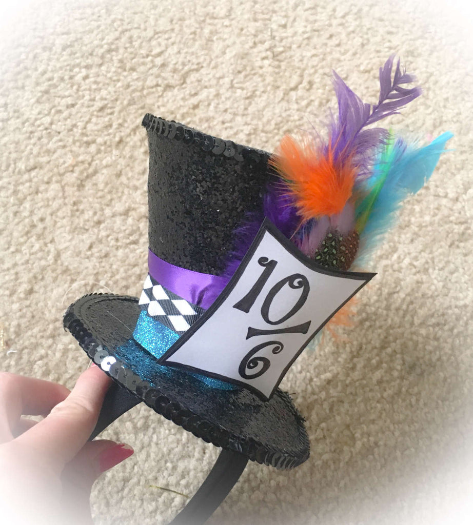 Mad Hatter Hat - Mini Top Hat - Mad Hatter Costume - Beyond Wonderland ...