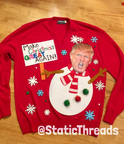 Ugly Christmas Sweater / Sweatshirt Donald Trump Sweater / Ugly Christmas Sweater Party / Make Christmas Great Again Sweater