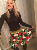 Christmas Bow Skirt, Ugly Christmas Sweater Party, Women’s Ugly Christmas Sweater, Free Shipping