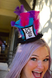 Mad Hatter Costume Hat - Mini Top Hat - Mad Hatter Costume, Mad Hatter Hat, GEt BEfore hAlloween