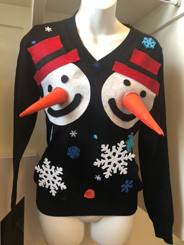 Ugly Christmas Sweater - Naughty Snowman Sweater