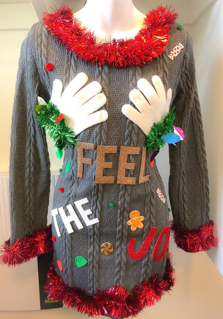 Ugly Christmas Sweater, Christmas Sweater Dress, Womens Ugly Christmas ...