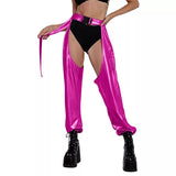 Neon Festival Pants, Metallic Neon Chaps (chain sold separately)