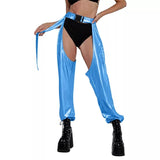 Neon Festival Pants, Metallic Neon Chaps (chain sold separately)