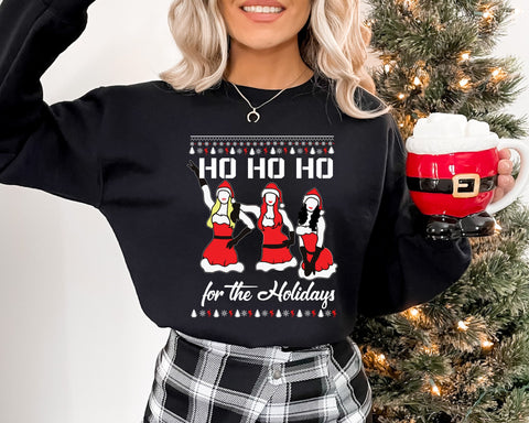 Funny Christmas Sweater Womens, Naughty Christmas Sweater, Mean Girls Christmas Sweatshirt, Ho Ho Ho for the Holidays Sweater