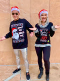 Matching Couples Ugly Christmas Sweaters 3D womens - Where my Ho's at? and Santa's Fav Ho - IN STOCK - ready to ship