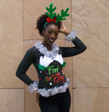 LED-Feel the Joy women's Ugly Christmas Sweater