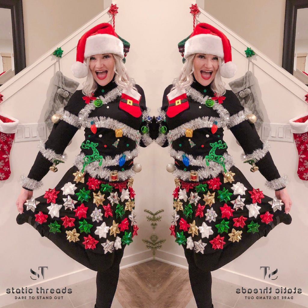 Ugly Christmas Sweater | Christmas Bow Skirt – Static Threads