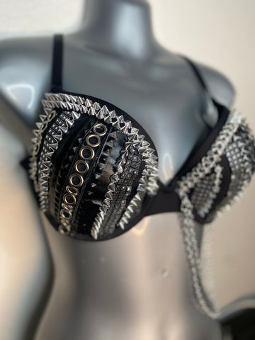 BDSM Spikes and Chains Bra