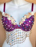 Mermaid Costume Bra, Purple Mermaid Bra – Static Threads