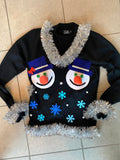 Ugly Christmas Sweater - Naughty Snowman Sweater
