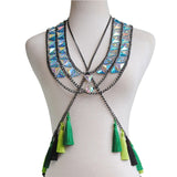 Festival Body Jewelry - Shiny Tassel Gem Body Jewelry