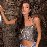 Rhinestone Crop Top