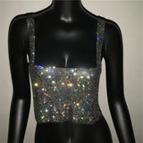 Rhinestone Crop Top