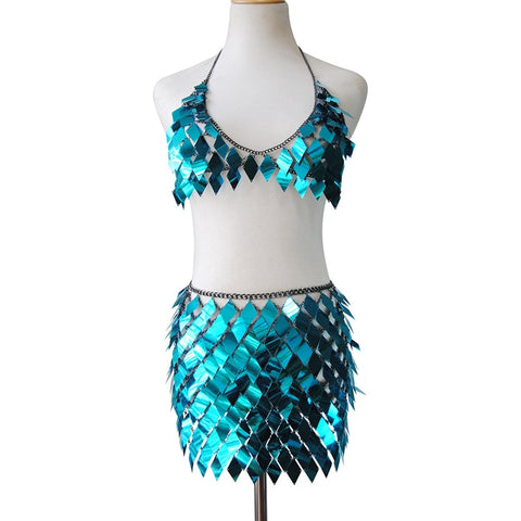 Holographic Rave Outfit - Sequin Top or Skirt - Buy Separately