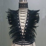 Vintage Gothic Style Feather Harness