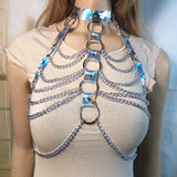Holographic Chain Harness  - Silver Harness