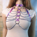 Holographic Chain Harness  - Silver Harness