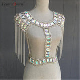 Festival Jewelry chain top and skirt -  2 pieces set