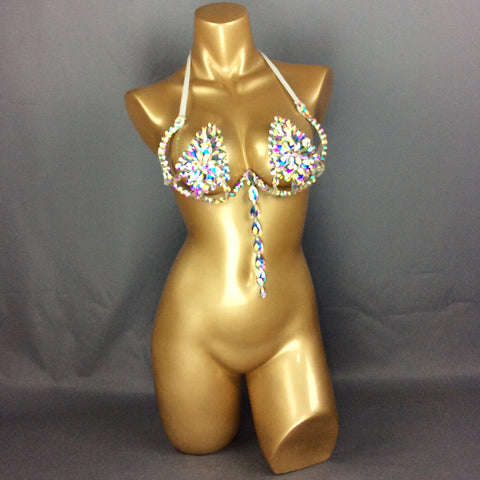 Samba Carnival Bra Rainbow Stone Belly dancing WIRE BRA